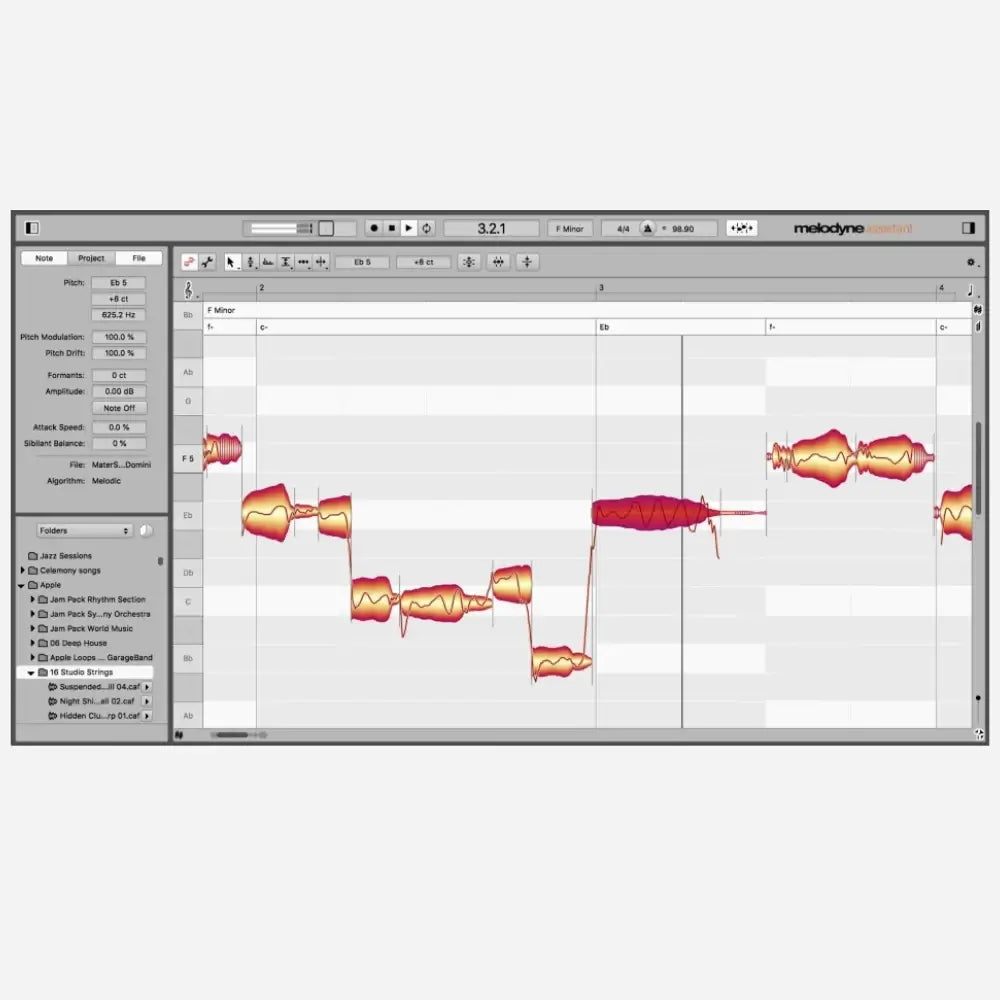 Melodyne 5 Assistant Software Interface