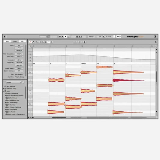 Melodyne 5 Editor Software Interface