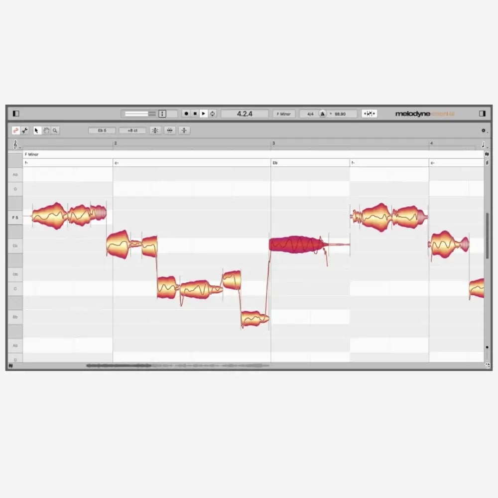 Melodyne 5 Essential Software Interface