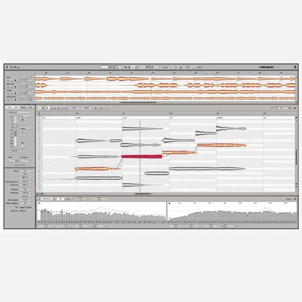 Melodyne 5 Studio Software Interface