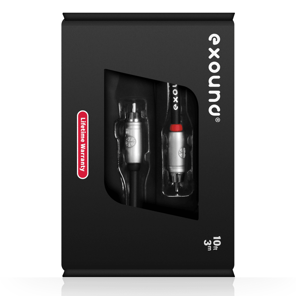 Exound Twin RCA Phono to Twin RCA Phono Interconnect Audio Cable Packaging Box