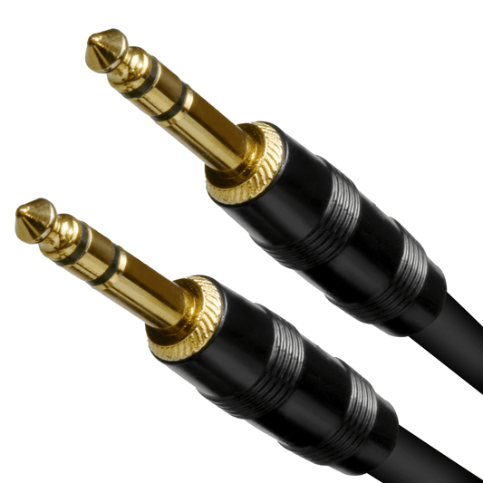 Exound Twin 6.35mm (1/4″) TRS Jack Balanced Audio Cable Gold-Plated Connectors