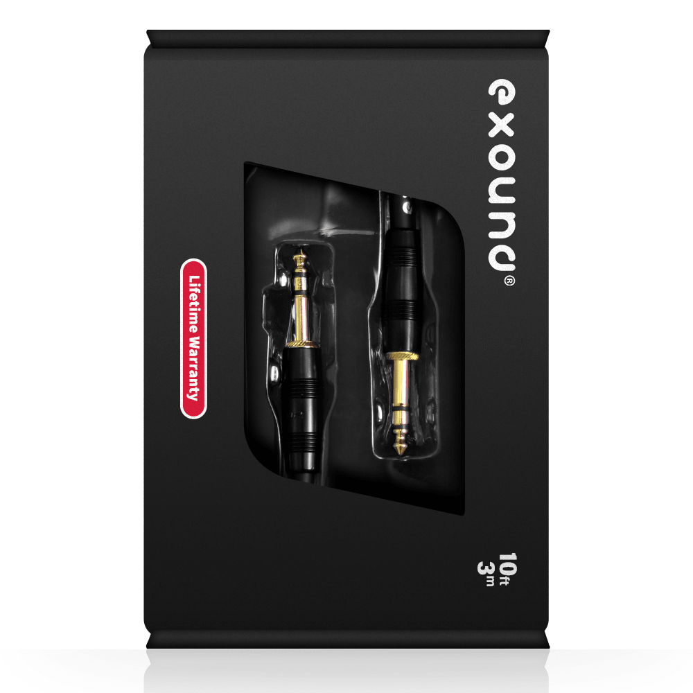 Exound Twin 6.35mm (1/4″) TRS Jack Balanced Audio Cable Packaging Box