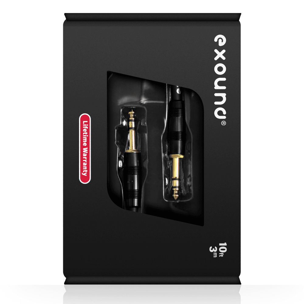 Exound Twin 6.35mm (1/4″) TRS Jack Balanced Audio Cable Packaging Box