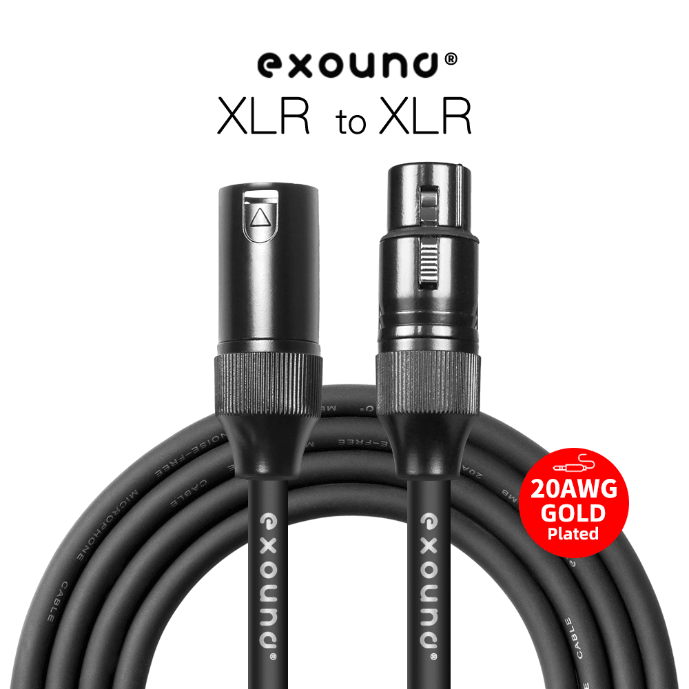 Exound 3-Pin Male to Female XLR Balanced Audio Cable