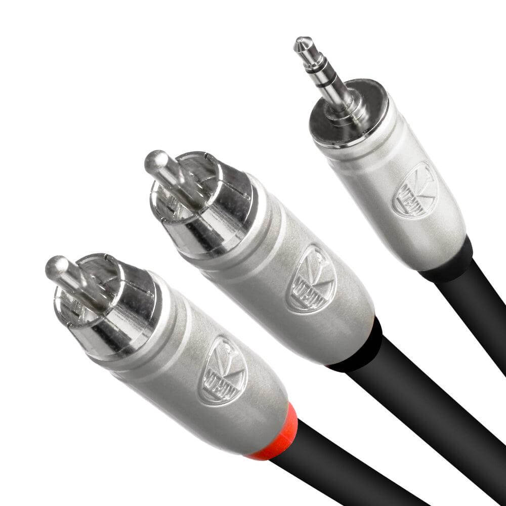 Exound 3.5mm (1/8″) Mini Jack to Stereo RCA Phono Audio Cable Connectors
