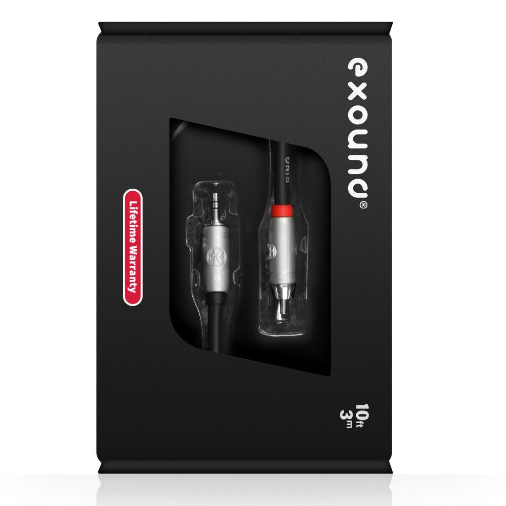 Exound 3.5mm (1/8″) Mini Jack to Stereo RCA Phono Audio Cable Packaging Box