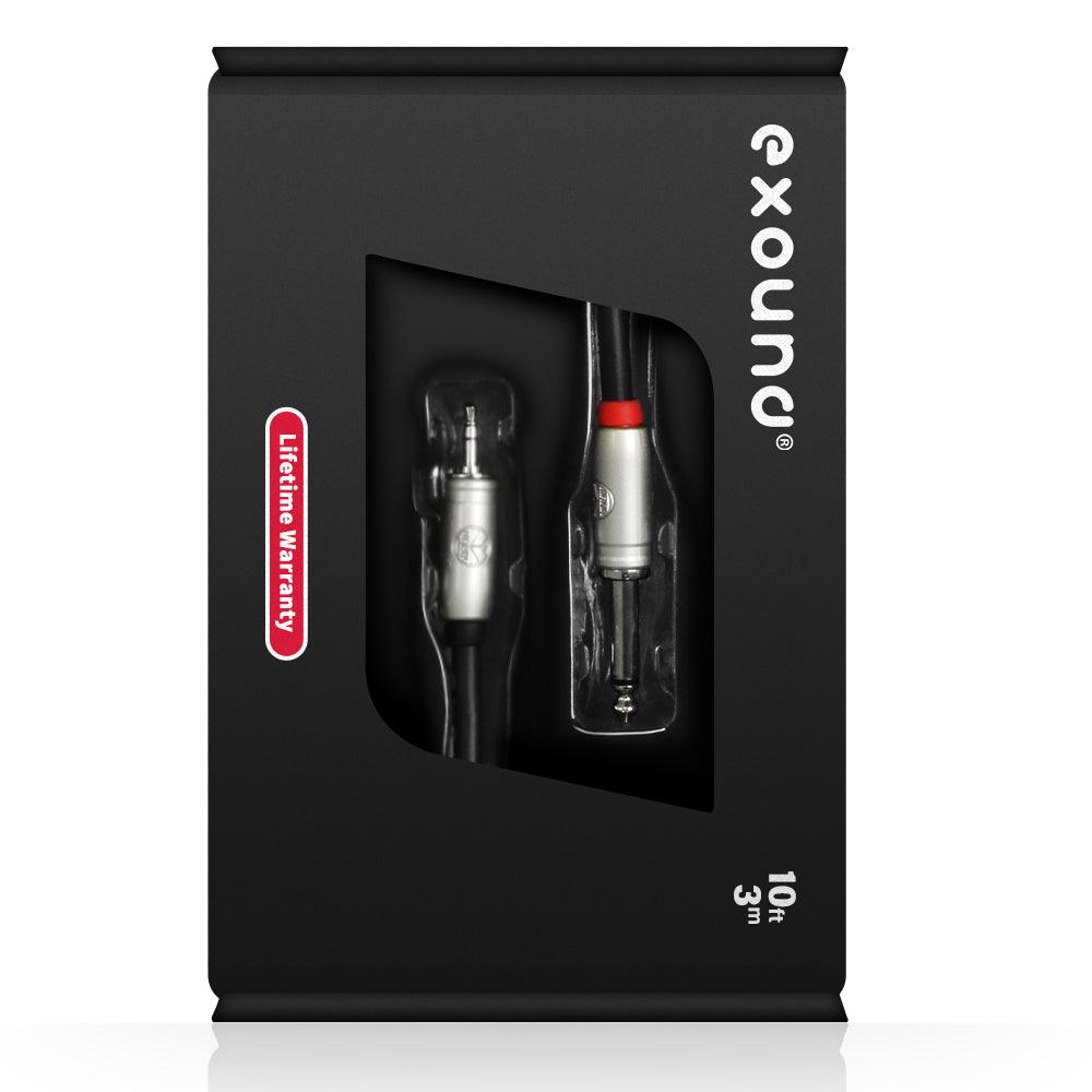 Exound 3.5mm (1/8″) Mini Jack to Stereo 6.35mm (1/4″) TS Jack Audio Cable Packaging Box