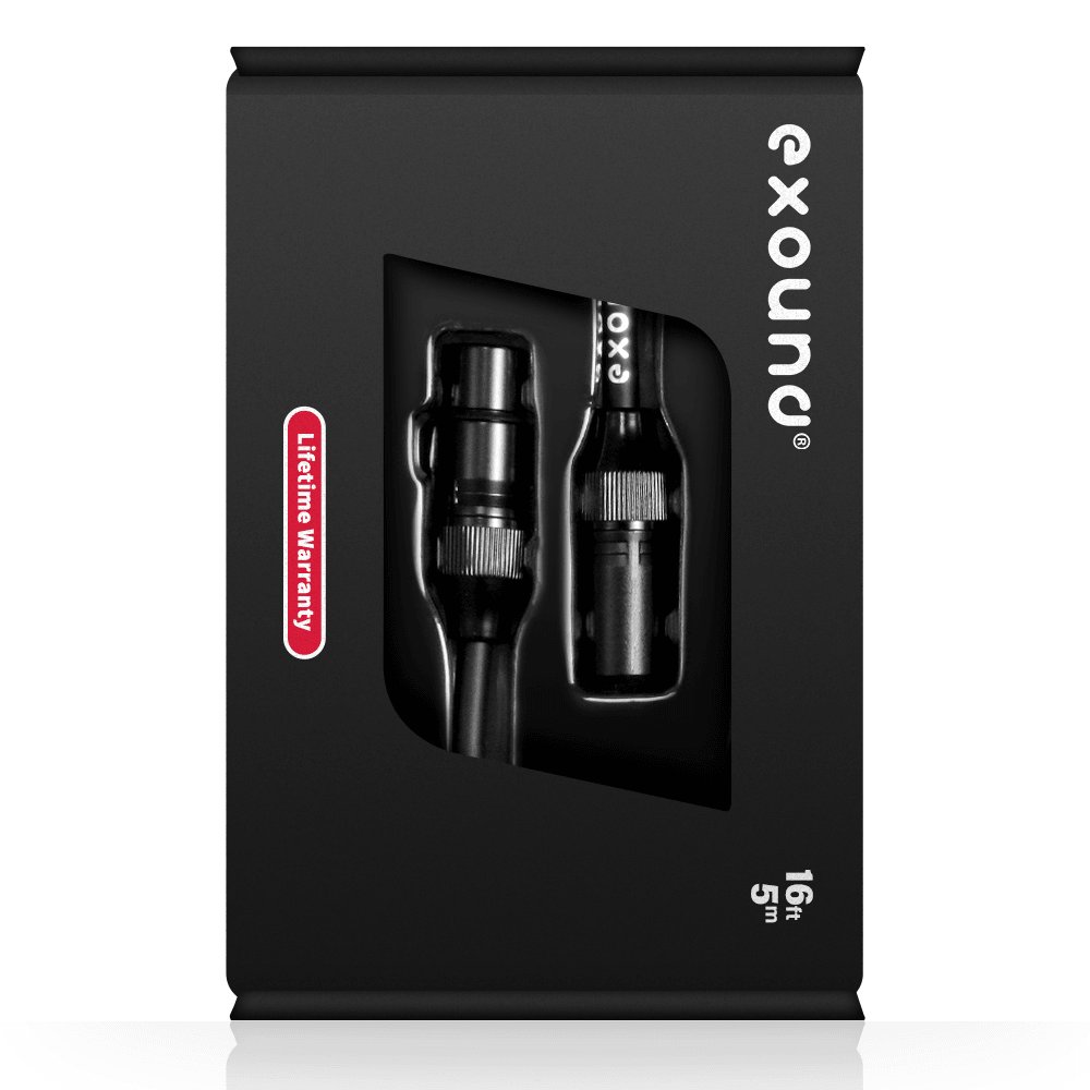 Exound 3-Pin Male to Female XLR Balanced Audio Cable Packging Box