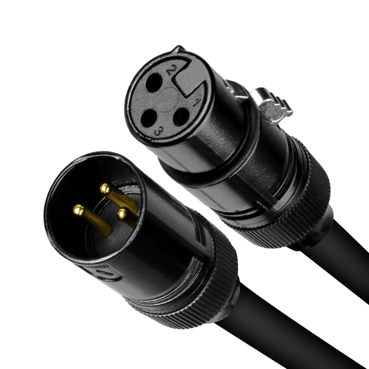 Exound 3-Pin Male to Female XLR Balanced Audio Cable Gold-Plated Connectors