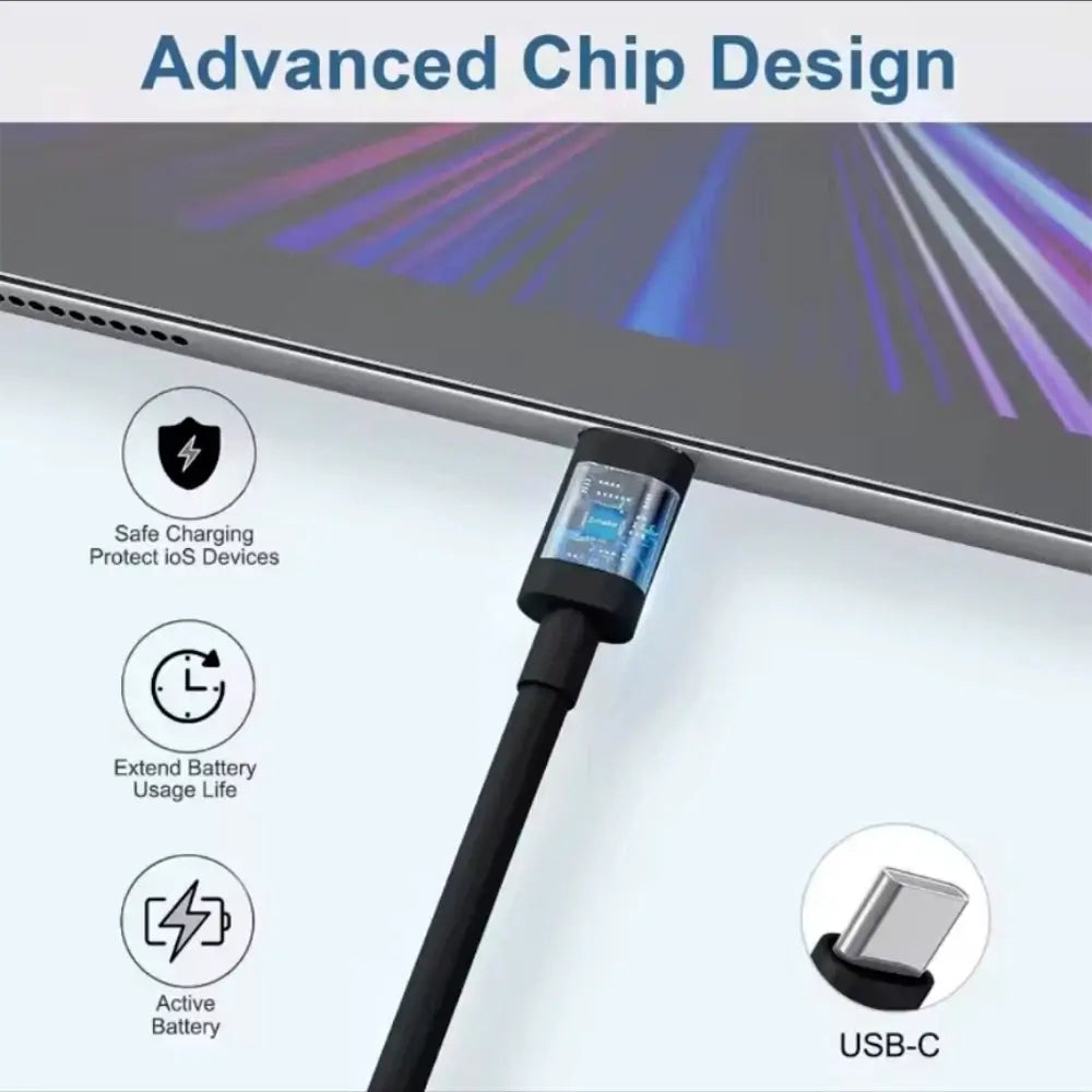 Pack de charge USB Type-C | 2M + Prise UK