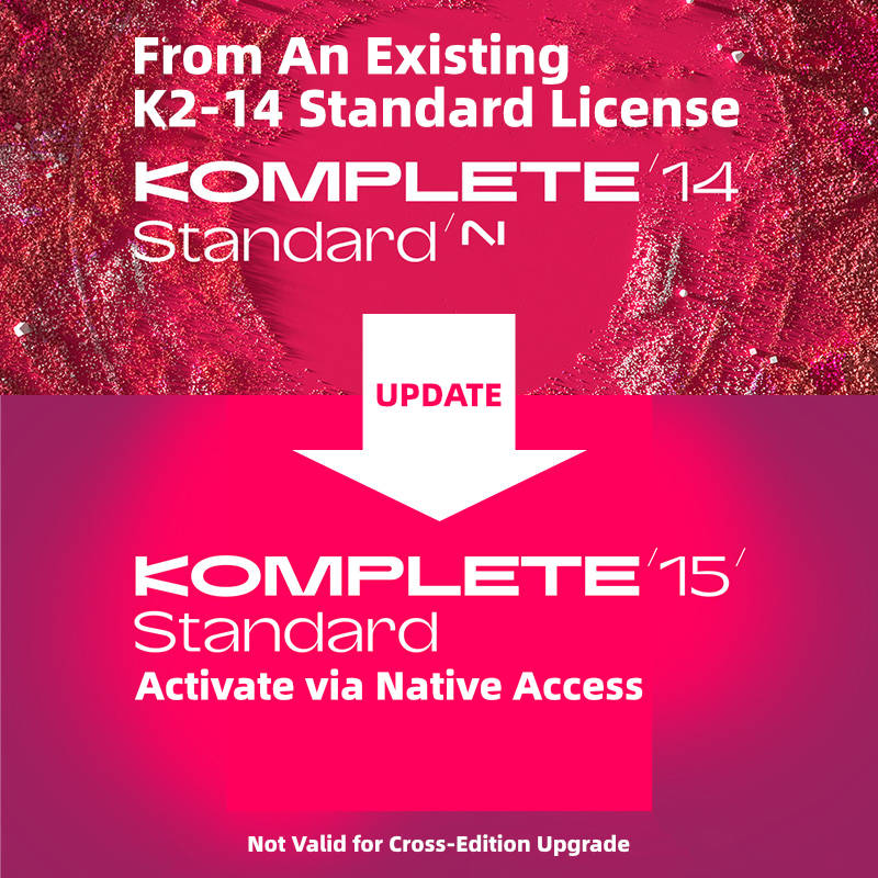 Native Instruments Komplete 15 Standard Edition Update from K2-K14 Standard