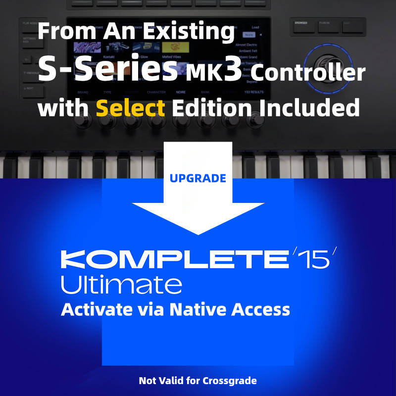 Native Instruments Komplete 15 Ultimate Edition Upgrade from Kontrol S-Series MK3 Controllers