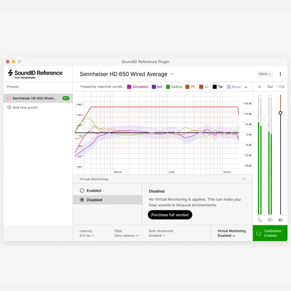 Sonarworks SoundID Reference Virtual Monitoring Add-on Switch ON & OFF | Exound Pro Audio