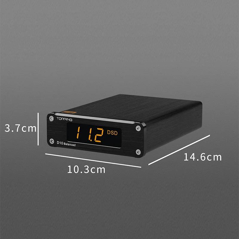 TOPPING D10 Balanced Hi-Res Audio Decoder Dimension
