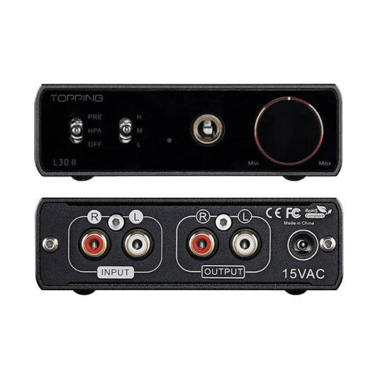 TOPPING L30II Hi-Res Headphone Amplifier Front & Back Panels