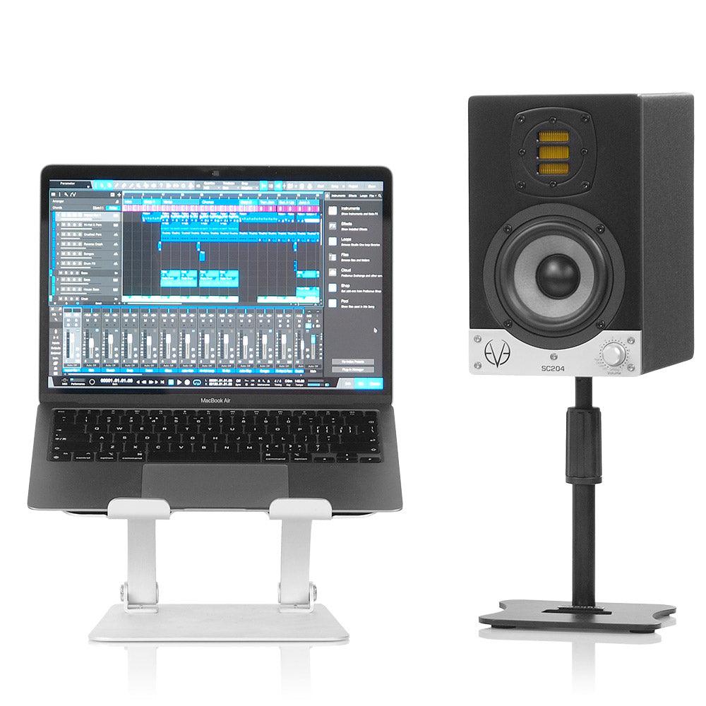 Exound Beetle Desktop Mic & Speaker Stand Using with EVE Audio SC204 Monitor Speaker