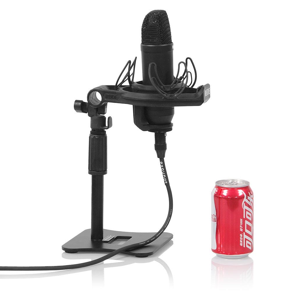Exound Beetle Desktop Mic & Speaker Stand Using with Rode NT1 Condenser Microphone