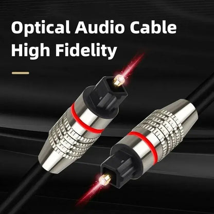 Toslink Optical Cable showing high fidelity connections and design features for superior audio quality.