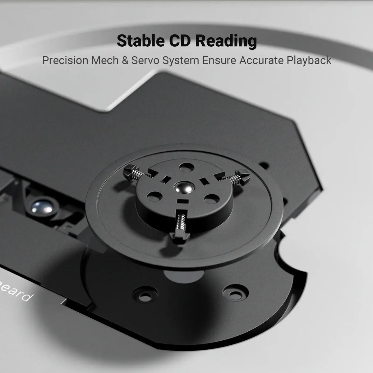 Fosi Audio Merak CD player stable CD reading with precision mech and servo system for accurate playback.
