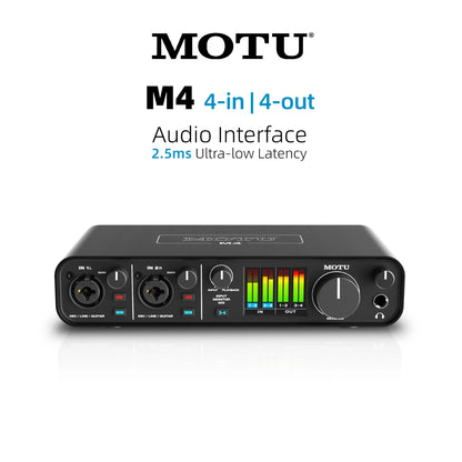 MOTU M4 audio interface with USB-C on a white background