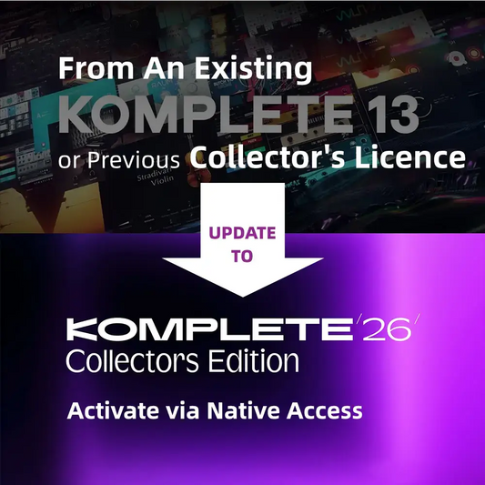 Update from KOMPLETE 13 or previous Collector's Licence to Native Instruments KOMPLETE 26 Collectors Edition