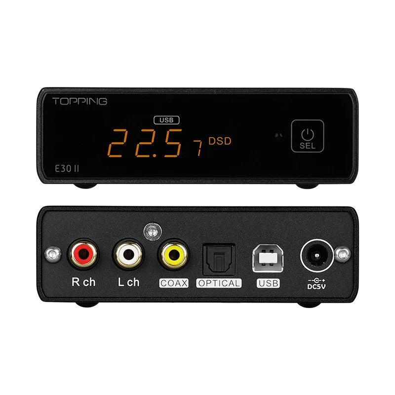 TOPPING E30II LITE Hi-Res Audio Decoder Front & Back Panels