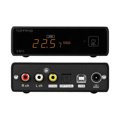 TOPPING E30II LITE Hi-Res Audio Decoder Front & Back Panels